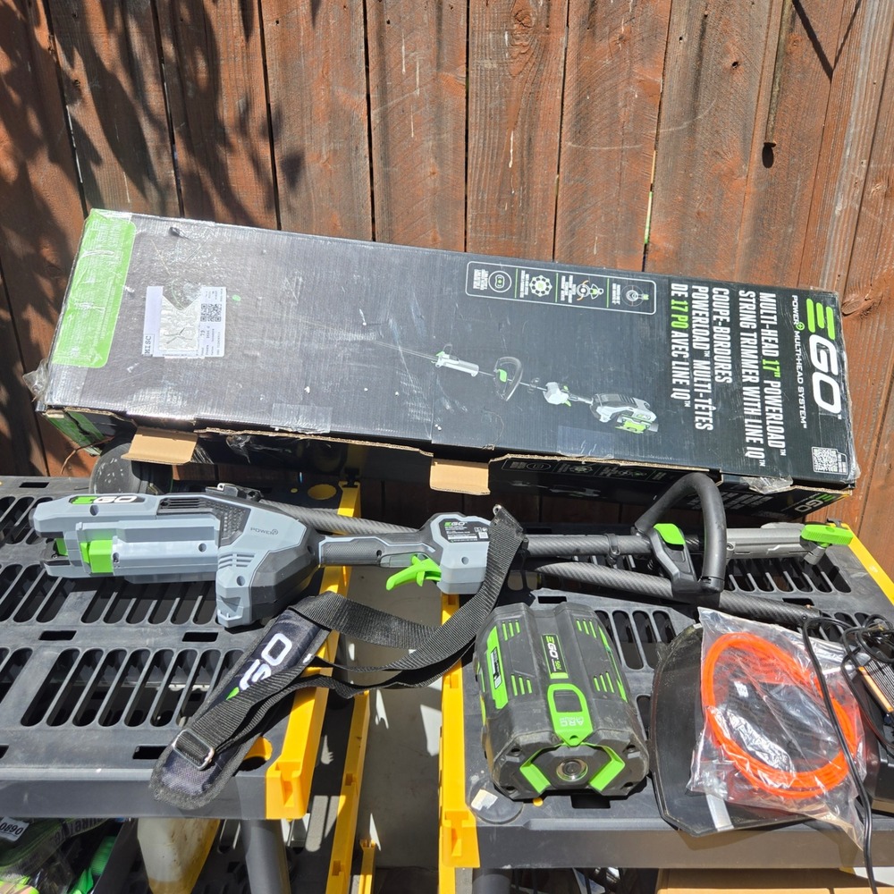 EGO PH1420 56V Power Head 17" Line IQ String Trimmer Carbon Shaft Kit Tested